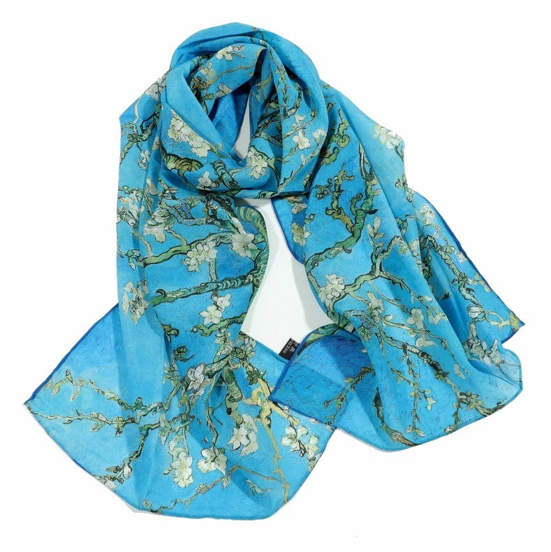 The Silkyway Oil Painted Silk Scarf