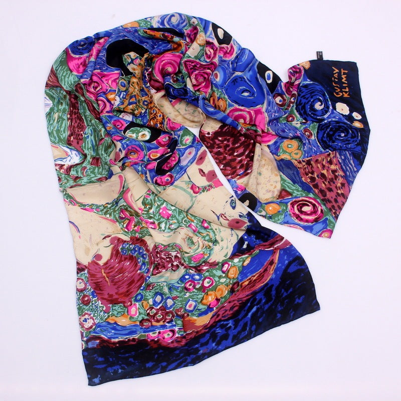 The Silkyway Oil Painted Silk Scarf